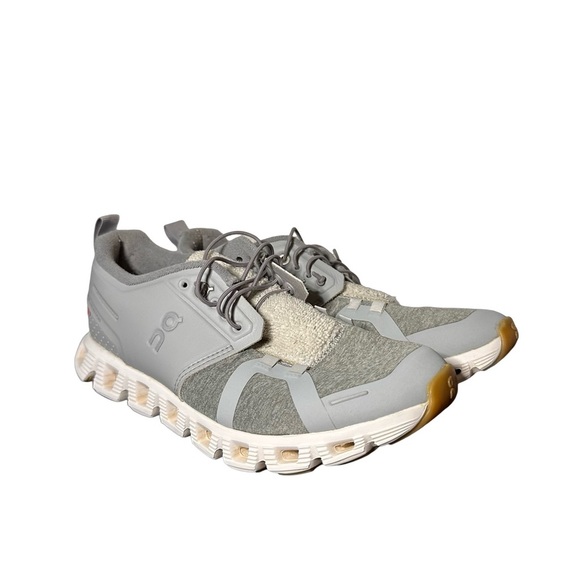 On Running Women’s 8.5 Cloud 5 Terry Sneaker Silver Grey & White Running Shoe - Picture 2 of 11
